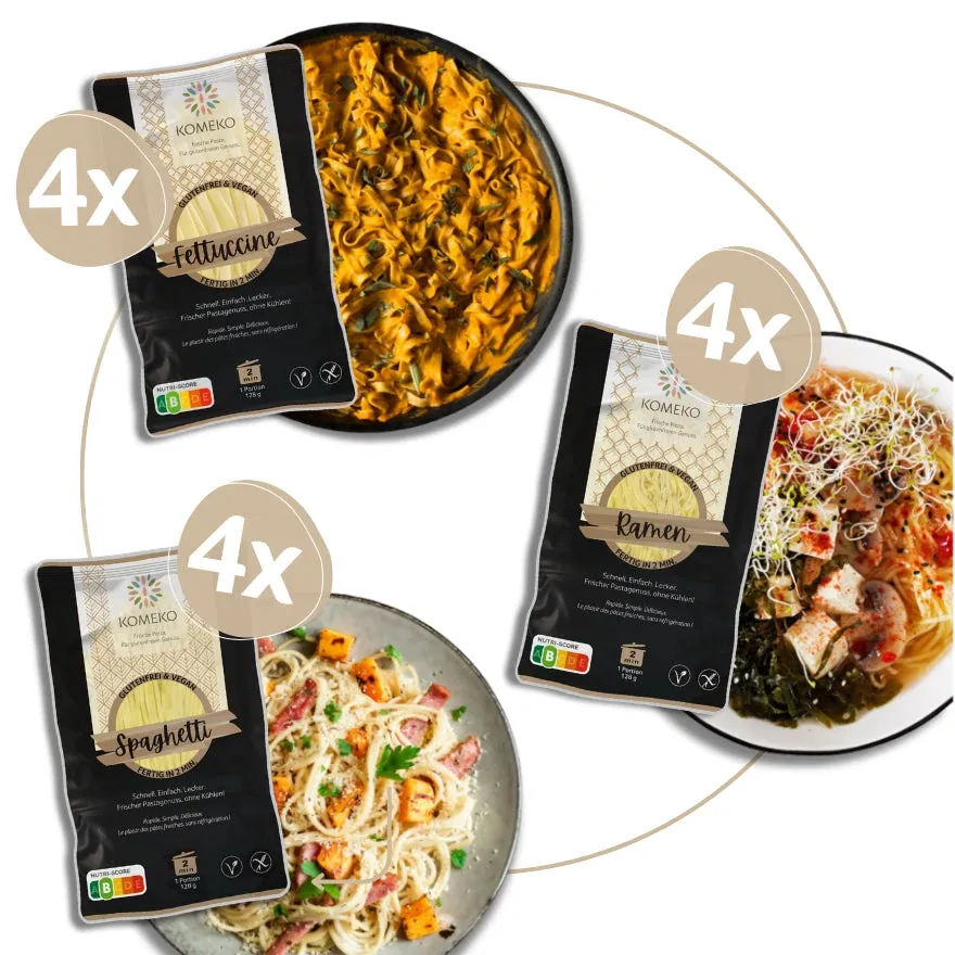 komeko Pasta Probierpaket – Glutenfreie Pasta aus japanischem Reismehl